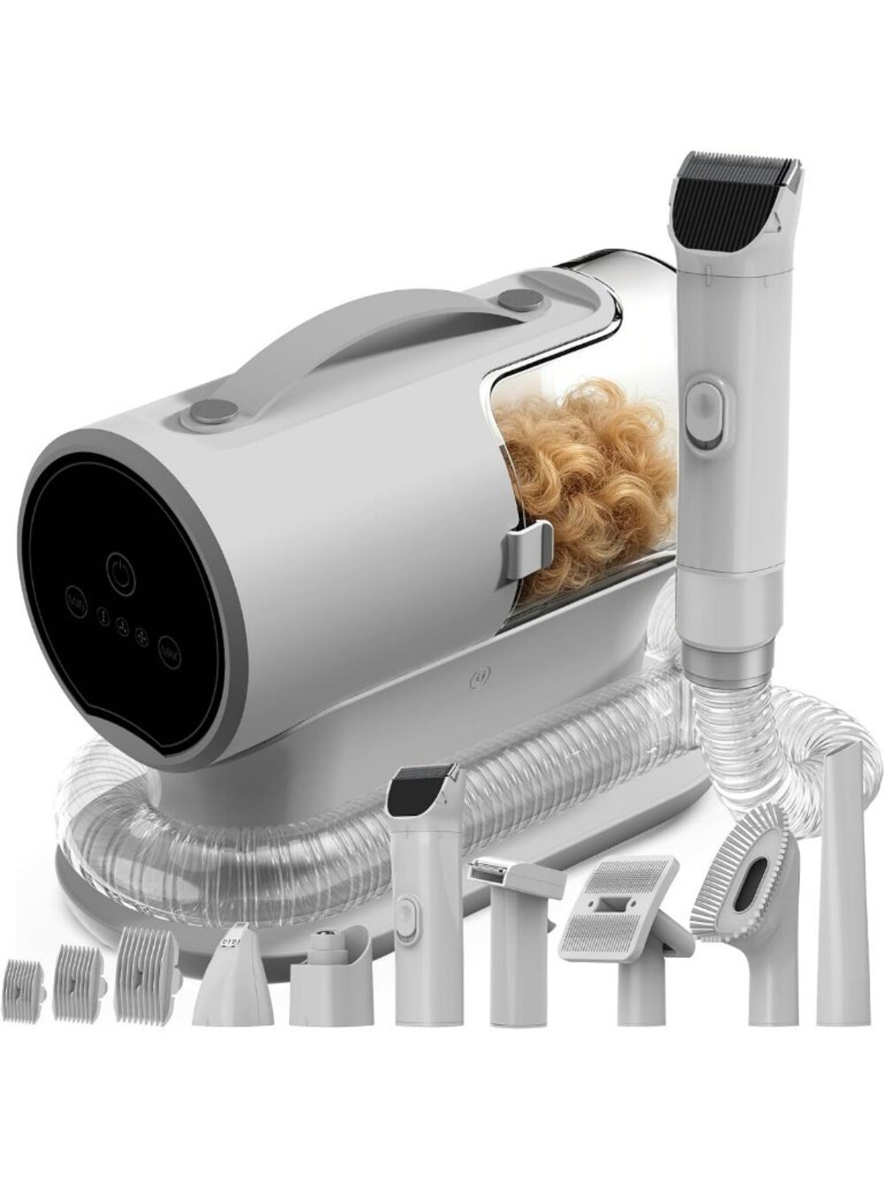 Pet Hair Grooming Vacuum Kit - Powerful Dog Shedding Vacuum for Easy Cleanup